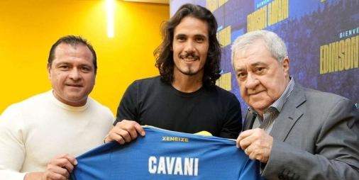 Edi Cavani NOTICIAS |  - Edinson Cavani fue presentado este lunes como nuevo jugador de Boca